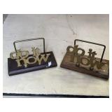 Brass Letter Holder "Do it Now" X2