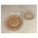 Pink Glass Serving Plates