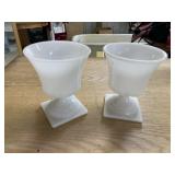 Milk Glass Planters E.O. Brody
