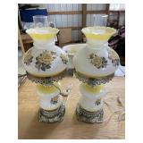 Gone with the Wind Hurricane Lamp Pair