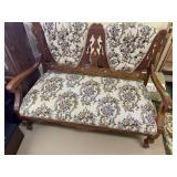 Antique Wood Carved Bench