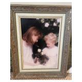 White Roses Little Girls Print
