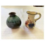 Pottery Vase & Pitcher