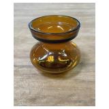 Dansk Amber Glass Vase