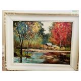 M. Merrill Autumn Scene Canvas