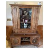 Antique Maple Sideboard Hutch