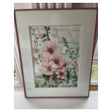 D. Riach Watercolour Print Pink Flowers