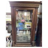 Carved Wood & Glass Display Case