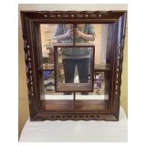 Shadow Box Mirrored Shelf Wood