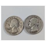 1942/52 US SILVER QUARTERS