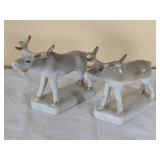 SOVIET PORCELAIN ELK FIGURES