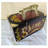 VTG WOOD SHOE SHINE BOX