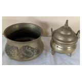 BRASS PLANTER + INCENSE JAR