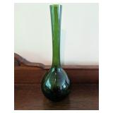 SWEDISH GREEN GLASS VASE