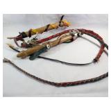 Hungarian Leather-Braided Whips