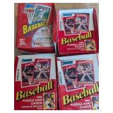 1990 Baseball Cards and Puzzle Boxes