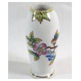 Herend Hungary Butterfly & Floral Vase
