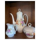 JLMeneau GDR Floral Porcelain Coffee Set
