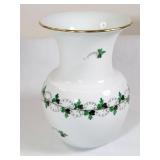 Herend Hungary Porcelain Vase with Clover Motif