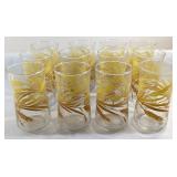 Mid-Century Libbey Golden Wheat Glassware Set