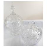 Decorative Lidded Crystal Bowls
