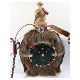 Hungarian Leather & Wood Flask