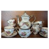 Porcelain Tea Set With Gilded Accents
