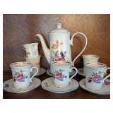 JLMeneau GDR Floralï¿½Porcelain Coffee Set