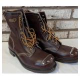 ISECO Brown Leather Steel-Toe Boots
