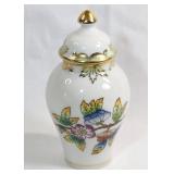 Herend Hungary Butterfly & Floral Jar