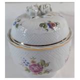 Hollohaza Hungary Lidded Porcelain Dish
