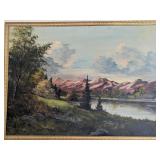 Framed Landscape Oil Painting Signed T Foote