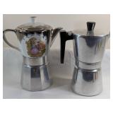 Italian Ceramic and Aluminum Coffee Makers
