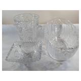Four Cut Glass Tableware Items