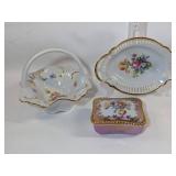 East German Porcelain with Floral Designs and Gilt