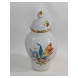 Herend Hand-Painted Porcelain Lidded Jar
