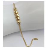10K Gold Bracelet with Heart Design