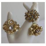 Three Gold-Tone Adjustable Rings