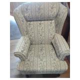 Roxton Wingback Armchair with Floral Upholstery