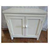 White Wooden Two-Door Storage Cabinet
