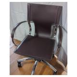 Brown Faux Leather Office Chair