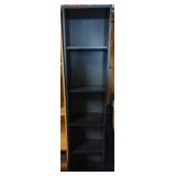 Black Five-Shelf Adjustable Bookcase