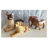 Four Animal Figurines in Mixed Materials
