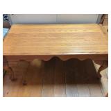 Solid Wood Coffee Table With Cabriole Legs