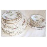Roslyn China Moss Rose Dinnerware Set