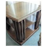 Wooden Side Table With Spindle Design