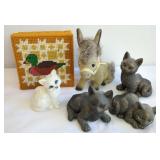 Figurines and Needlepoint Box