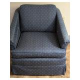 Patterned Upholstered Armchair With Skirt