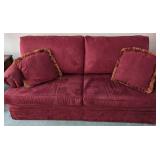 Decor-Rest Maroon Velvet Sofa