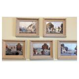 Five Framed Landscape Prints